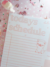 Load image into Gallery viewer, 7x10 Pigs Daily Schedule Notepad