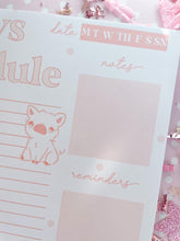Load image into Gallery viewer, 7x10 Pigs Daily Schedule Notepad