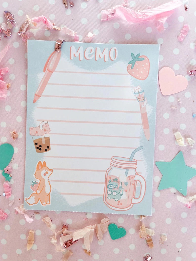 4x5 Memo Strawberry Memo Notepad