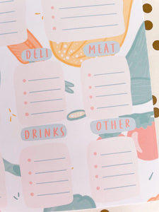 6x8 Grocery List Notepad