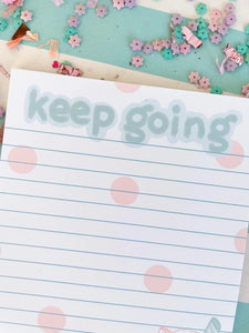 5x7 Keep Going Cats Notepad