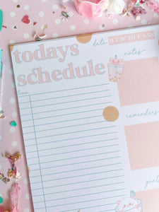 5x7 Today's Schedule Notepad