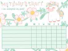 Load image into Gallery viewer, Unicorns and Flowers Reward Chart:  Printable