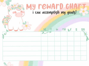 Unicorn Reward Chart:  Printable