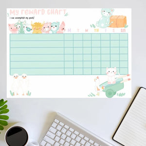 Farm Critters Reward Chart:  Printable