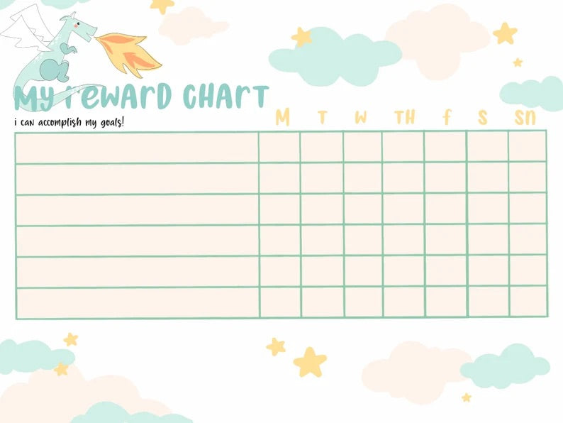 Dragon Reward Chart:  Printable