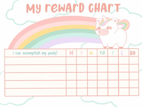 Rainbows Reward Chart:  Printable