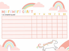 Load image into Gallery viewer, Rainbow Unicorn Reward Chart:  Printable