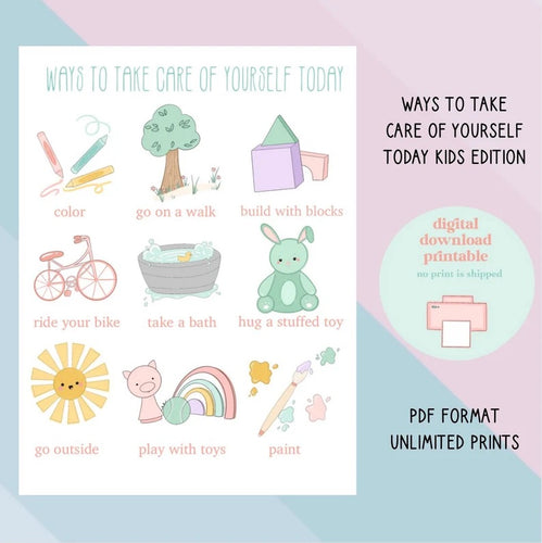 Ways to take care of yourself Printable