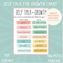 Load image into Gallery viewer, Self Talk for Growth Printable