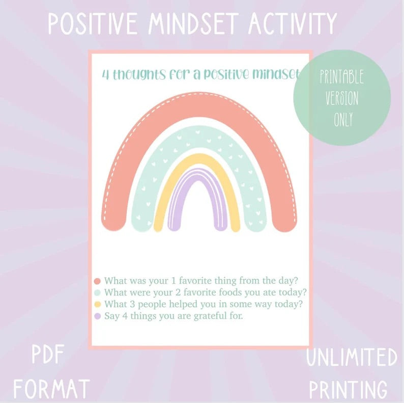 Positive Mindset Activity Printable