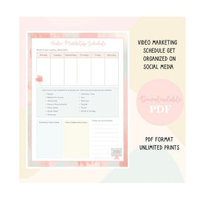 Email Marketing Planner Printable