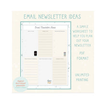 Load image into Gallery viewer, Email Newsletter Planner Printable
