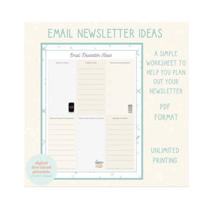 Email Newsletter Planner Printable