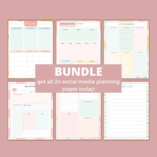 Load image into Gallery viewer, Social Media Bundle Planner Printable