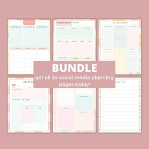 Social Media Bundle Planner Printable