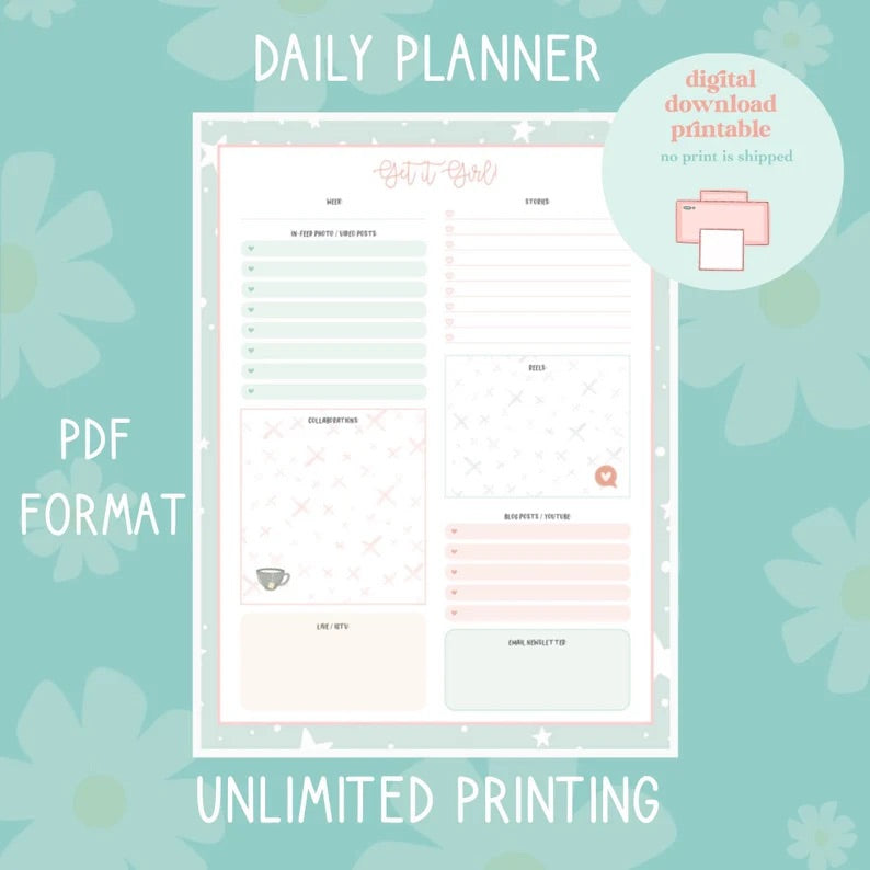Get it Girl Planner Printable