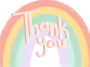 Thank You Cards Rainbows