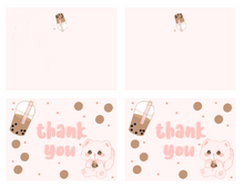 Load image into Gallery viewer, Thank You Cards Boba