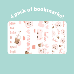 Kawaii Boba Kitten Bookmarks