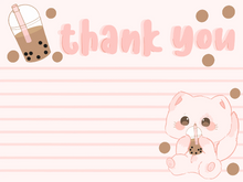 Load image into Gallery viewer, Thank You Card Boba