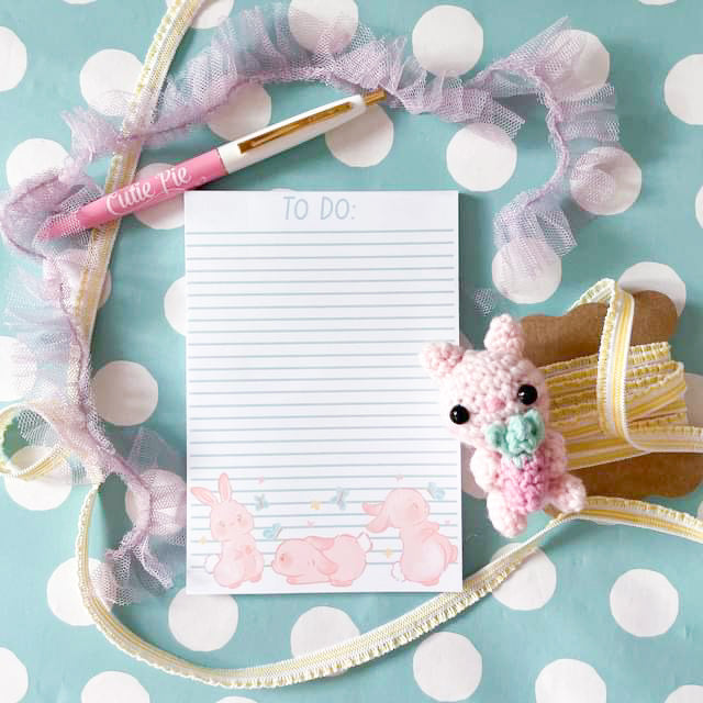 4x6 Bunnies To Do Notepad