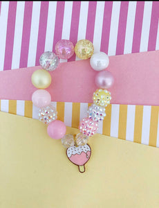 Heart Lollipop Charm Bracelet