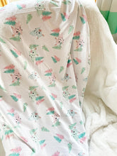 Load image into Gallery viewer, Christmas bottle brush trees Snuggle Blanket