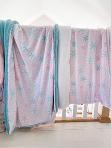 Christmas Snowflakes Snuggle Blanket