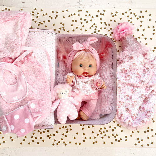 10” pink shaggy cow deluxe box set