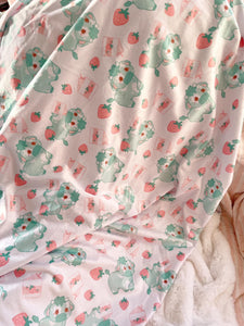 Strawberry Cow Snuggle Blanket