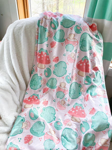 Frogs and Mushrooms Snuggle Blanket