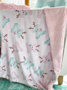 Christmas Reindeer Snuggle Blanket