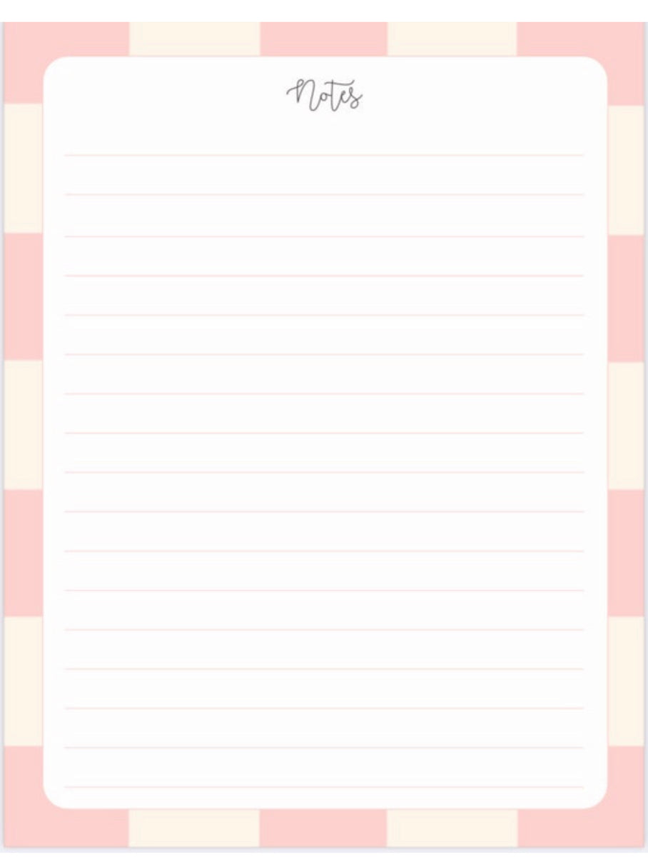 4 note pages: Printable – Live Sweet Shop