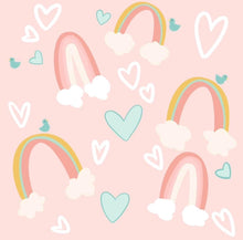 Load image into Gallery viewer, Rainbows and Hearts Snuggle Blanket