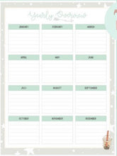 Load image into Gallery viewer, Yearly Overview Planner Printable