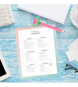 Cleaning Checklist Planner: Printable