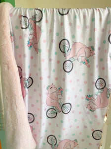 Girly Hippo Snuggle Blanket