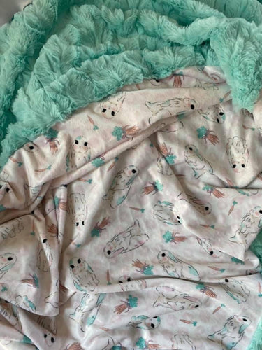 Bunny and Carrots Snuggle Blanket