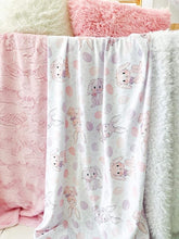 Load image into Gallery viewer, Pink and Purple Bunny Snuggle Blanket