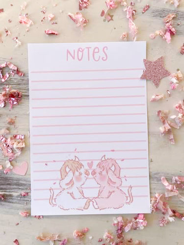 5x7.5 Kissing Cows Notepad