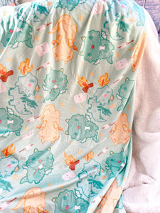 Kawaii Dragons Snuggle Blanket