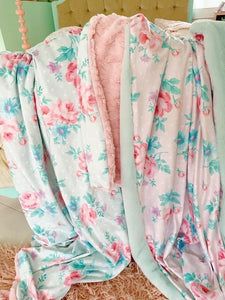 Romantic Floral Snuggle Blanket
