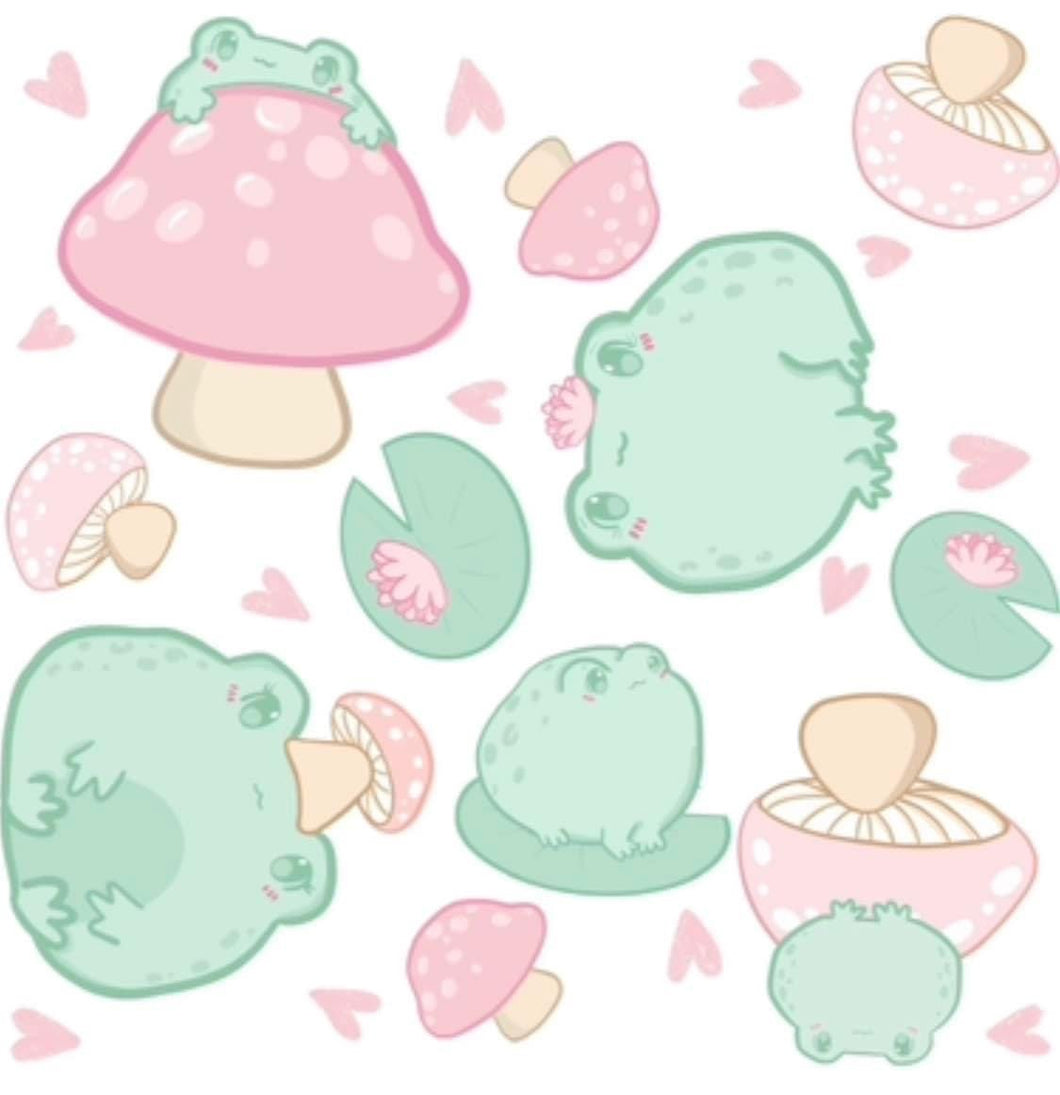 Frogs and Mushrooms Snuggle Blanket