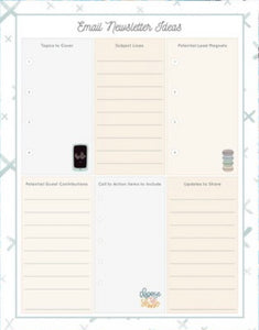 Email Newsletter Planner Printable