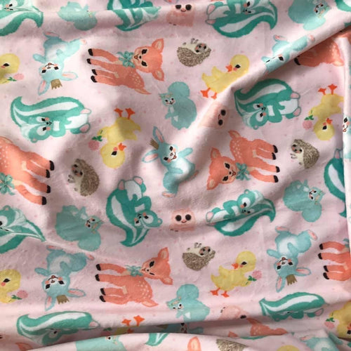 Critters: Deer, Duck, Skunk, Hedgehog Snuggle Blanket