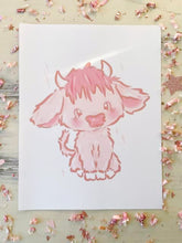 Load image into Gallery viewer, Kawaii cow Wall Art Physical Print