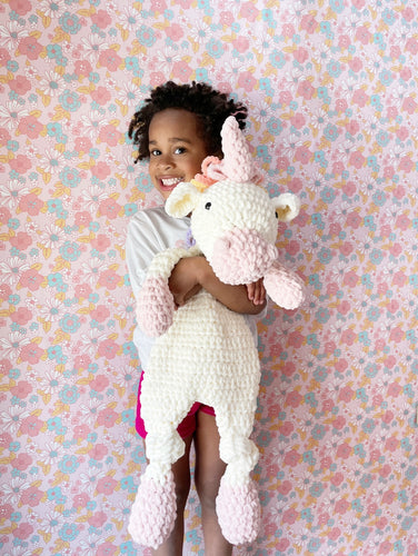 Jumbo crochet rainbow unicorn