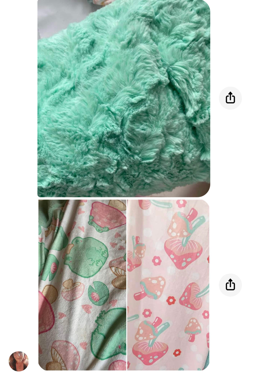Medium Frog/mushroom stripey blanket preorder