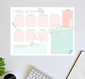 Cat Weekly Planner: Printable